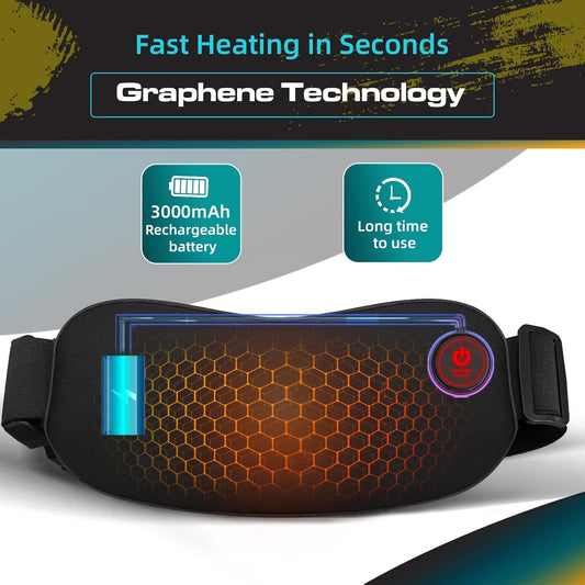 Portable Heating Pad Cordless Period Heating Pad for Cramps Menstrual Heat Pad Electric Rechargeable Battery Included 5000Mah for Long Time Use